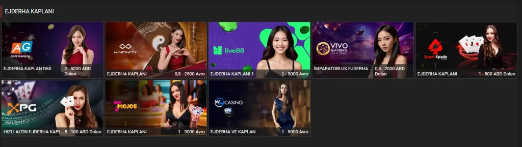 Megapari Türkiye Canlı Casino Megapari Türkiye Canlı Casino'nun Görüntüsü